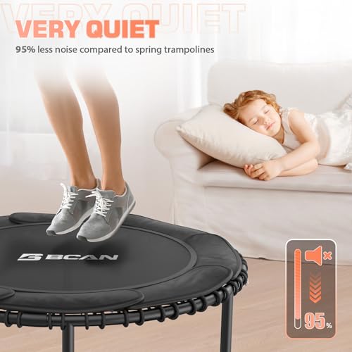 Foldable Mini Trampoline with Adjustable Foam Handle M67736