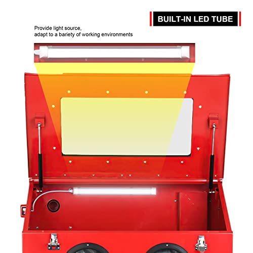 Abrasive Blast Cabinet 90 Gallon with Glass Viewing Window Z215