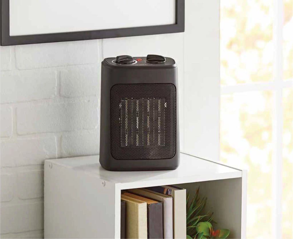 1500W Ceramic Fan-Forced Space Heater, Black D7611