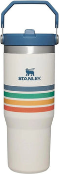 STANLEY 30 OZ IceFlow Stainless Steel Tumbler with Straw The Varsity Iceflow (Cream Stripe)