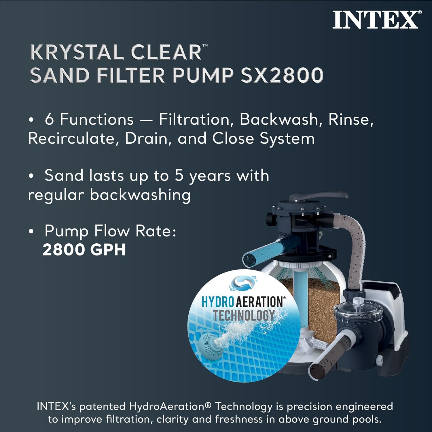 Above Ground Swimming Pool Set with Sand Filter Pump, 26' x 52" X702735