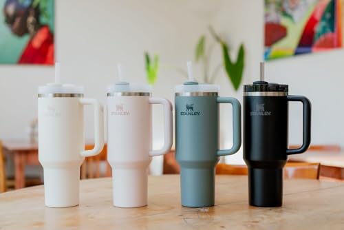 Insulated Stainless Steel Tumbler with Straw 40 oz I3669