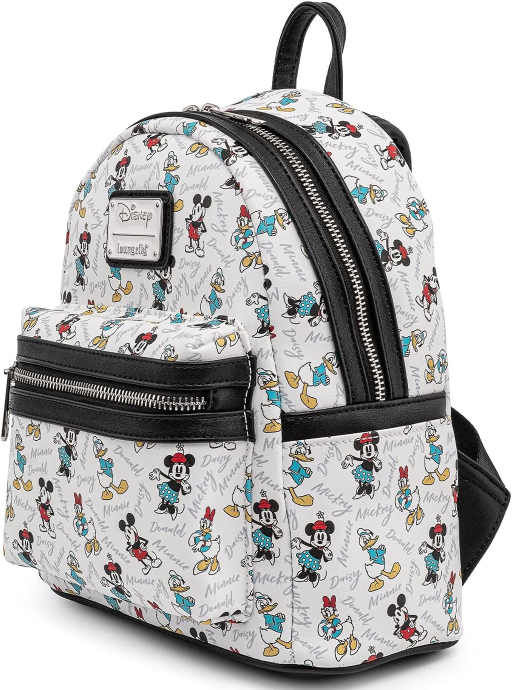 Disney Mickey Minnie Mouse Donald Daisy Mini Backpack Handbag White Q967