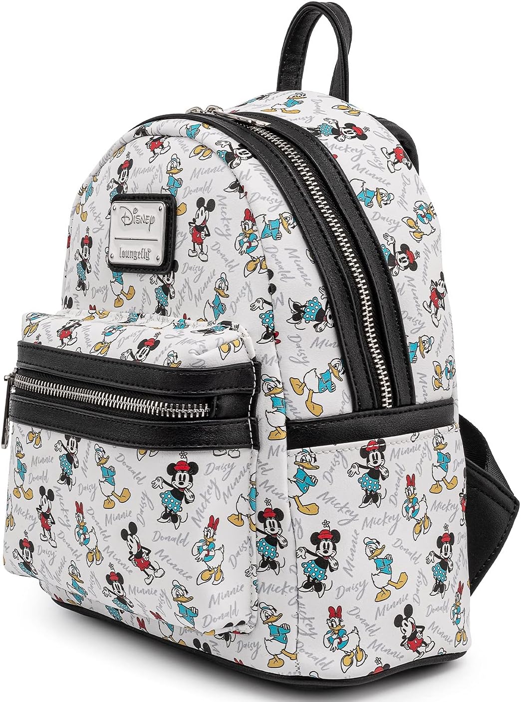 Disney Mickey Minnie Mouse Donald Daisy Mini Backpack Handbag White Q967