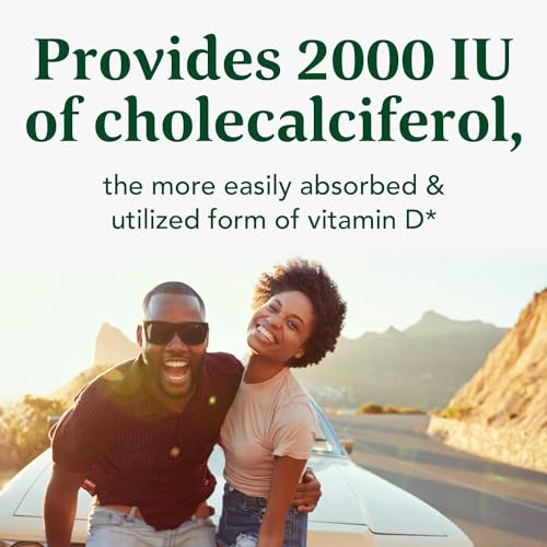 Vitamin D3 2000 IU Supplement, Immune & Bone Support, 90 Tablets Q577