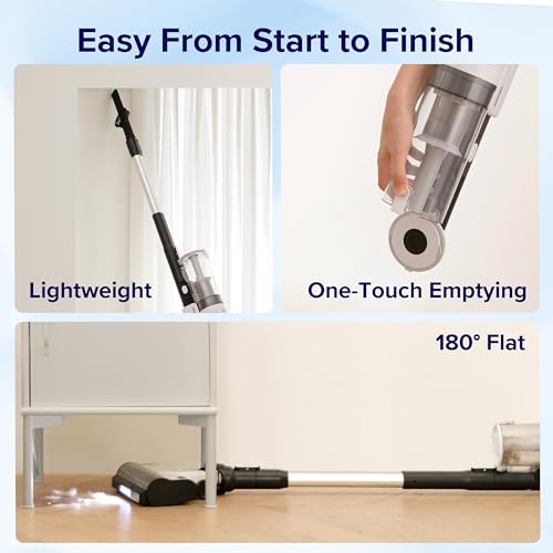 Cordless Stick Vacuum Cleaner with Tangle-Resistant Design, 50-Minute Runtime T113949