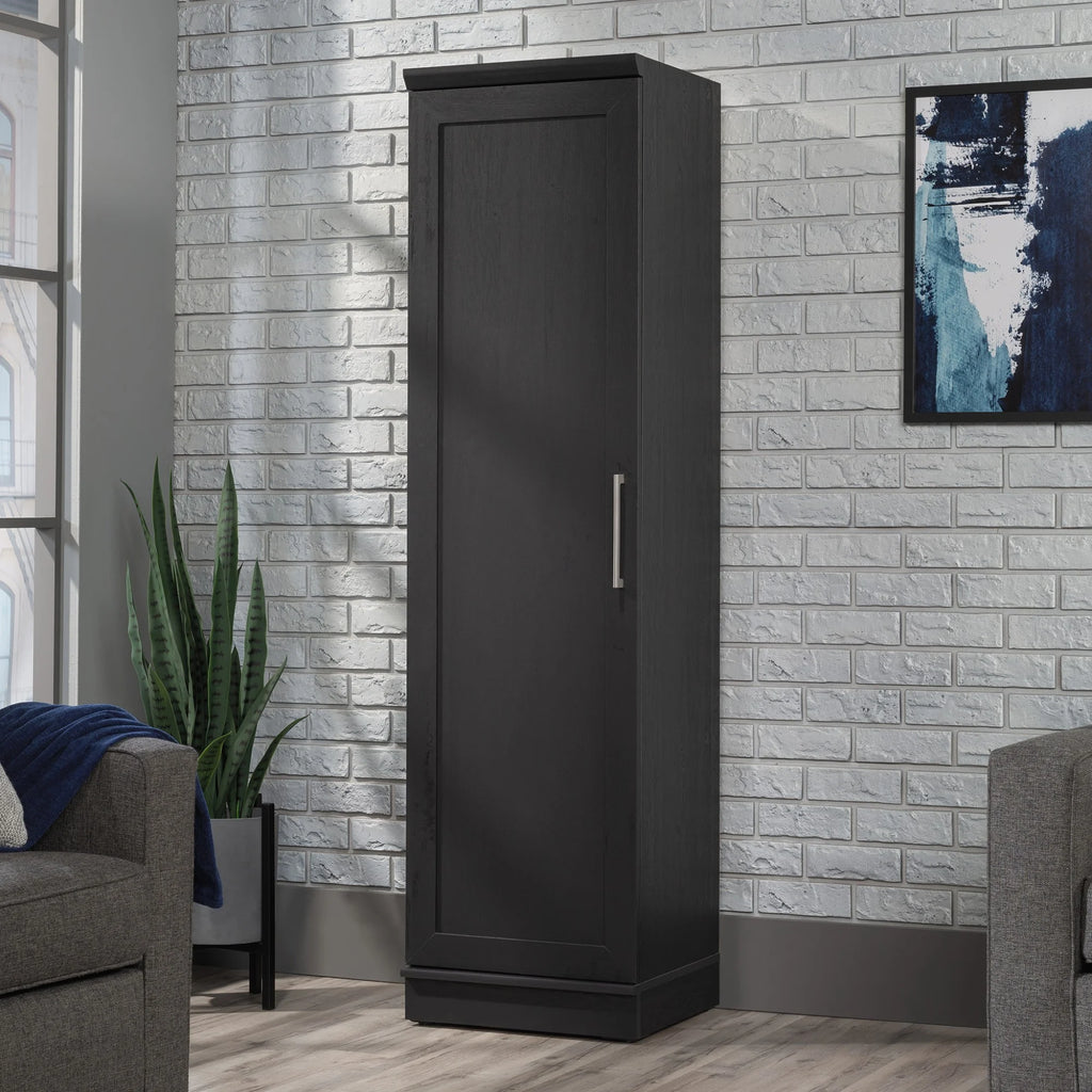 Single Door Pantry in Raven Oak Finish C275