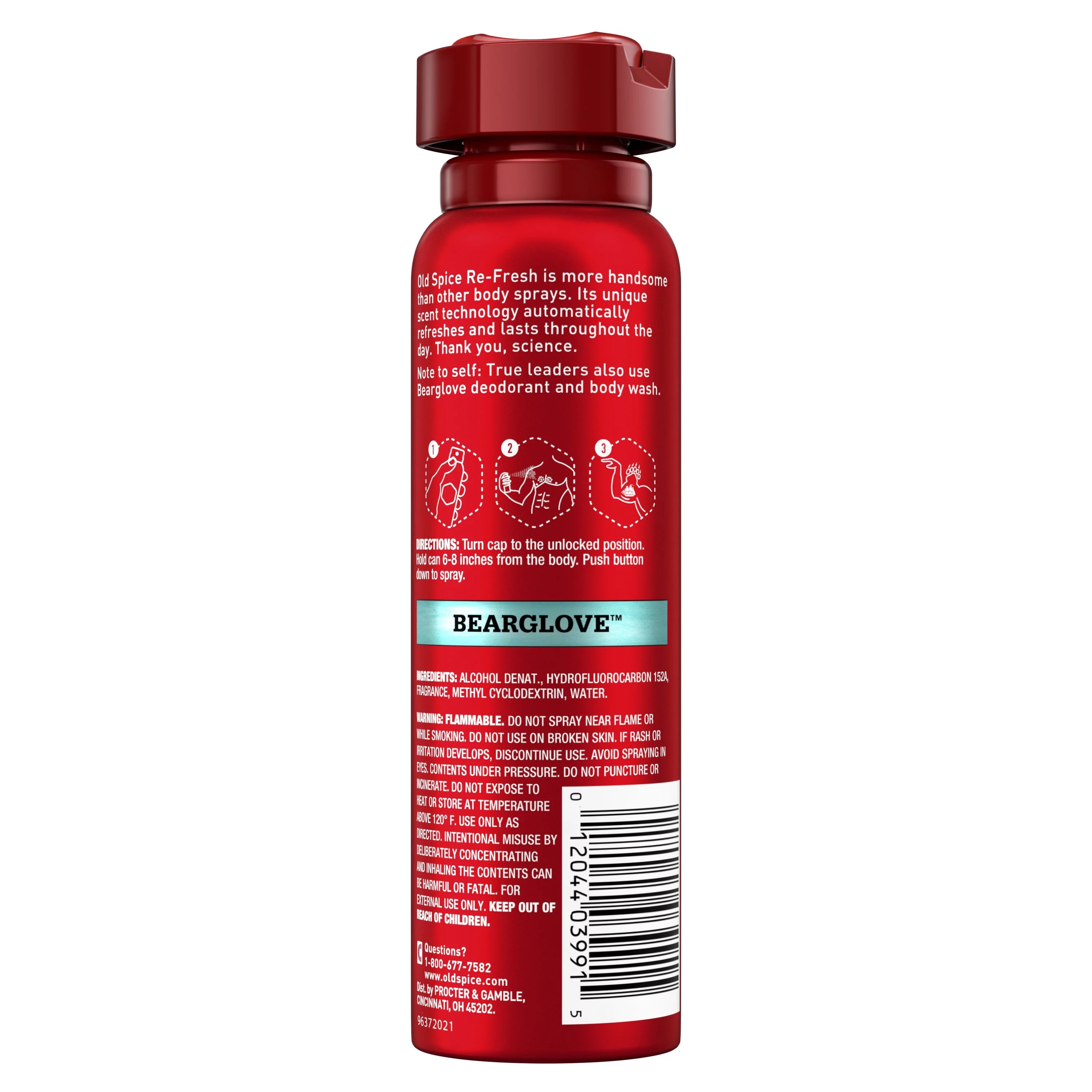 Body Spray for Men, 3.75 oz, 3 Pack E5437
