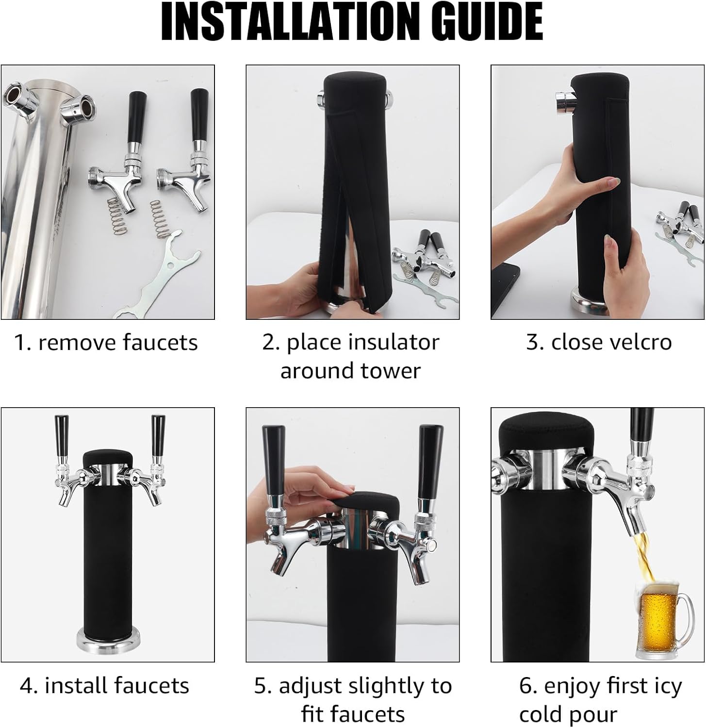 Beer Tower Insulator Cover for Double Tap Draft Tower W99308