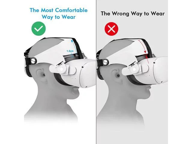 Adjustable Replacement Head Strap for Quest 2 with Head Pad V5364