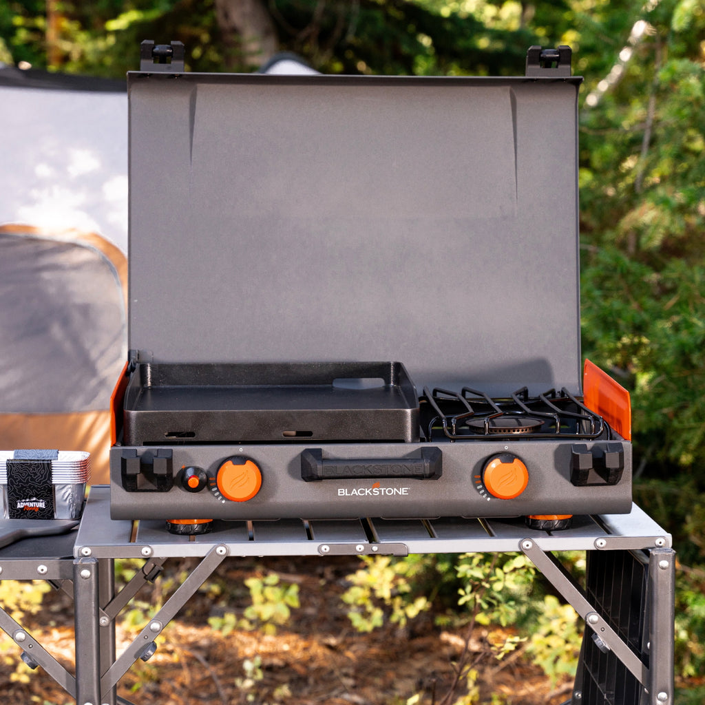 14" Propane Camping Griddle with Side Burner Y415