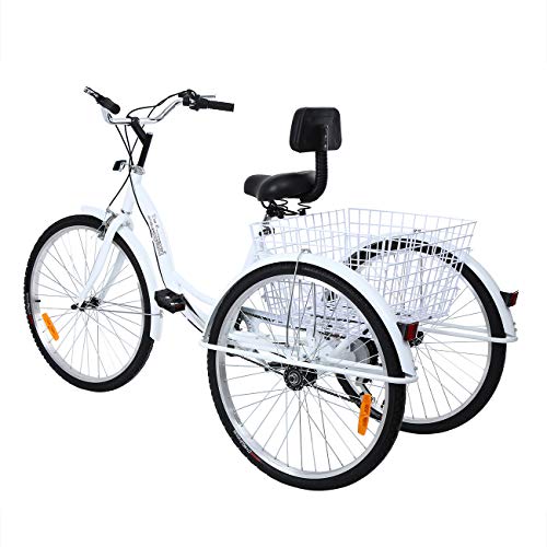 Adult Tricycle 3-Wheel Cruiser Bike with Shopping Basket Q916