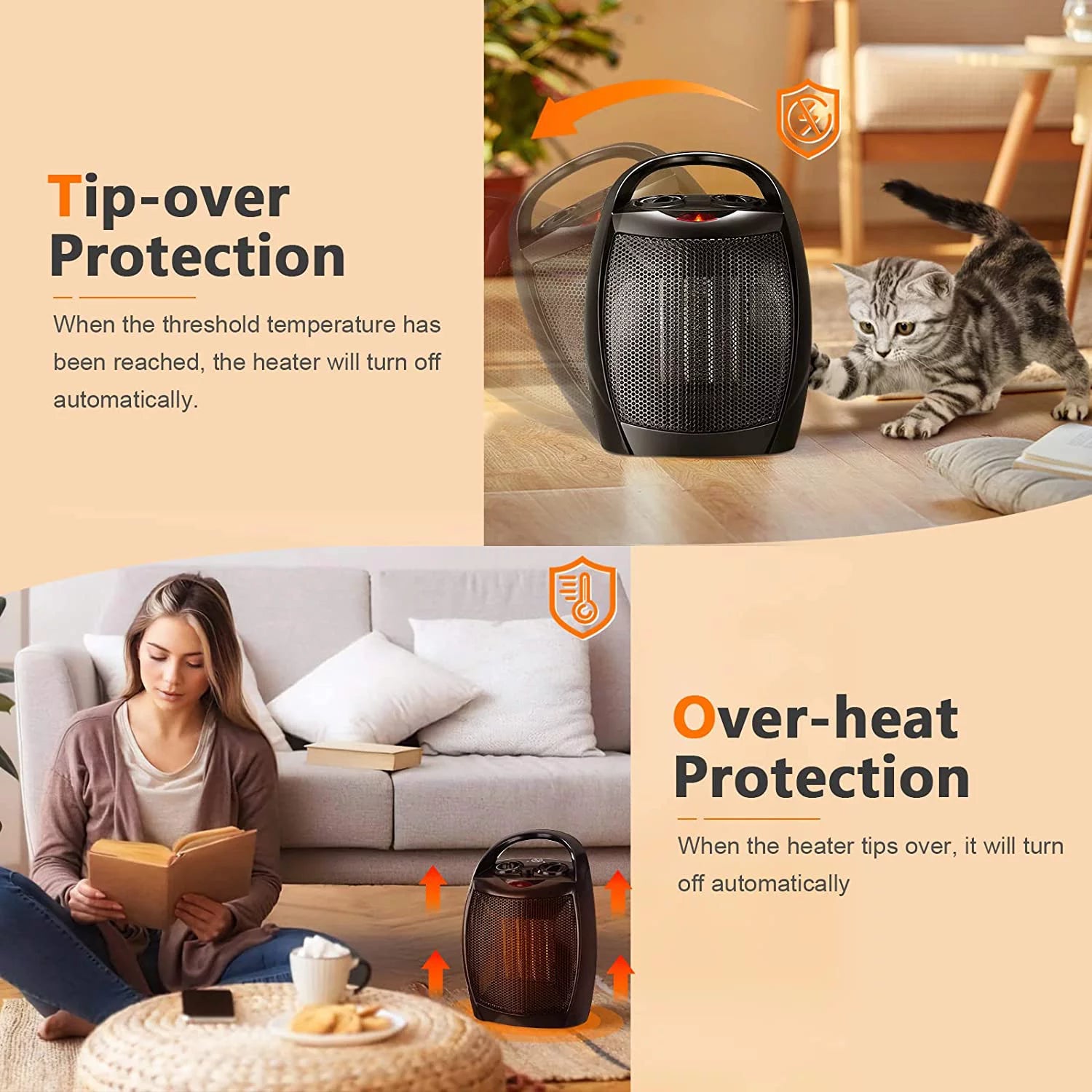 Portable Ceramic Space Heater for Indoor Use U56546