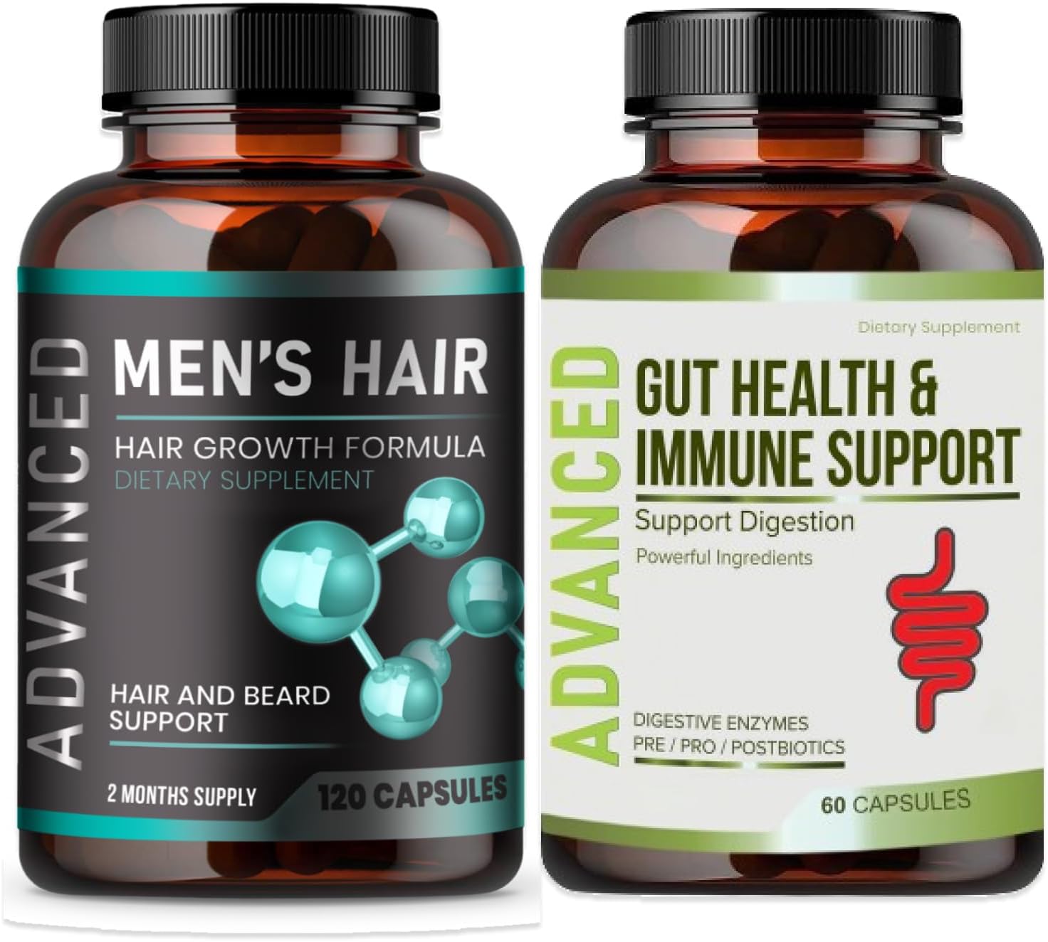 Hair Growth Vitamins For Men - Anti Hair Loss Pills. Regrow Hair & Beard Growth Supplement For Volumize, Thicker Hair.Stop Hair Loss And Thinning Hair With Biotin & Saw Palmetto Hair Vitamins.120 Caps