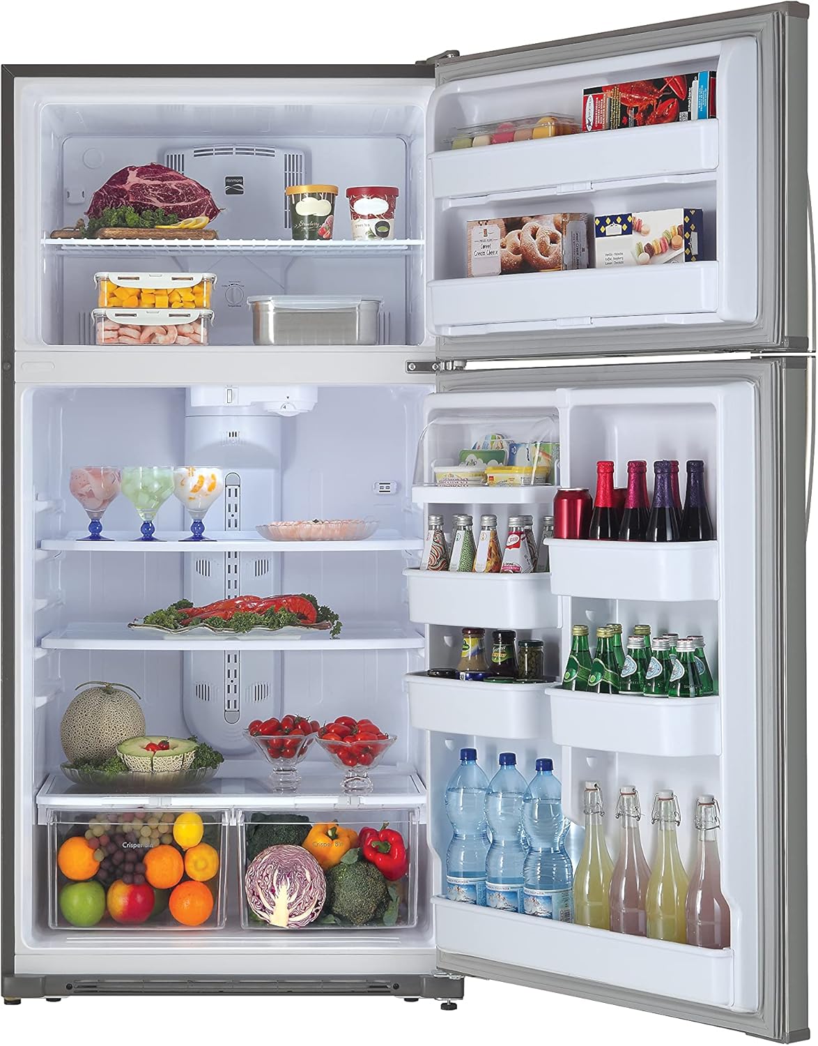 33" Top-Freezer Refrigerator, 21 Cu Ft, Stainless Steel N2372