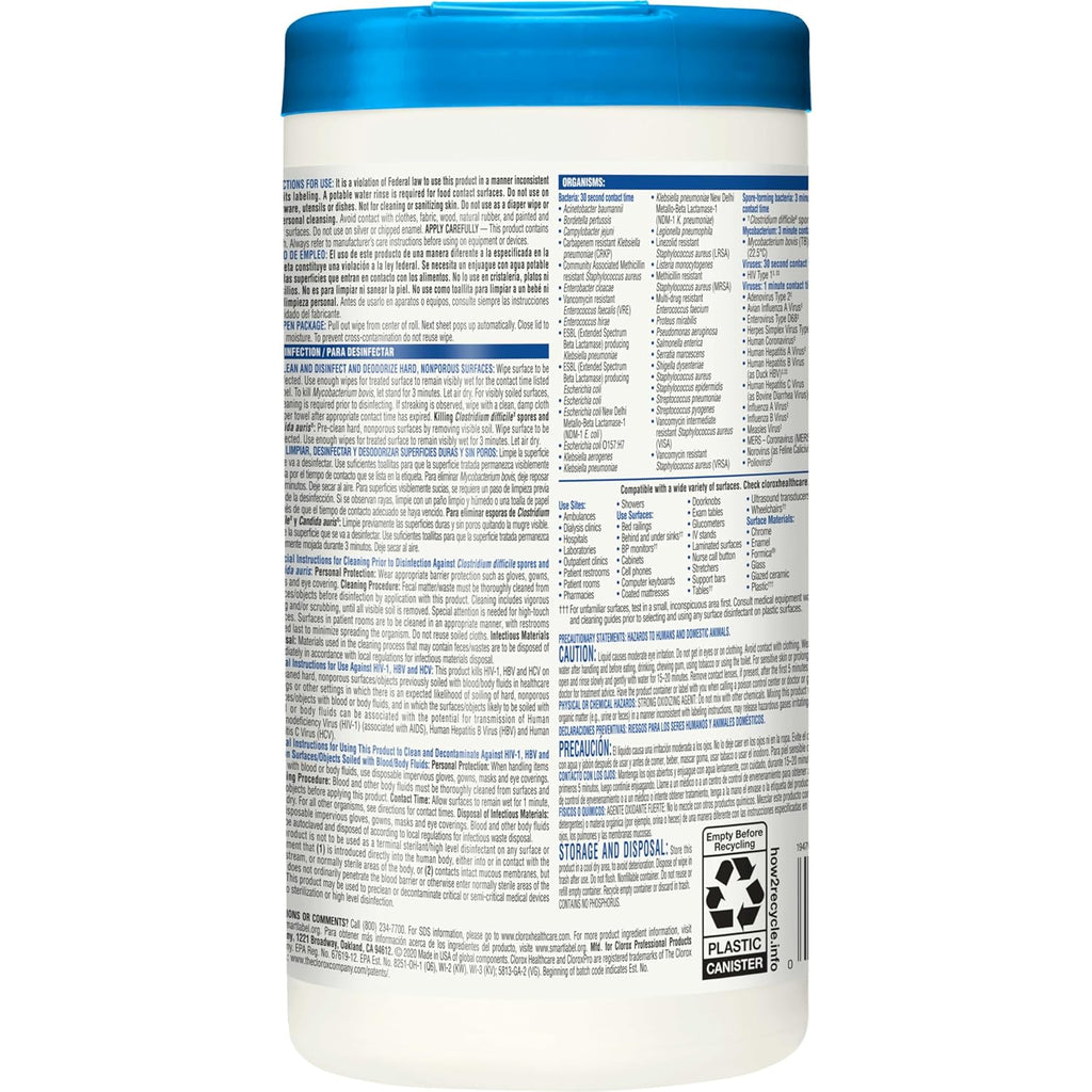 Germicidal Bleach Wipes, 70 Count S77461