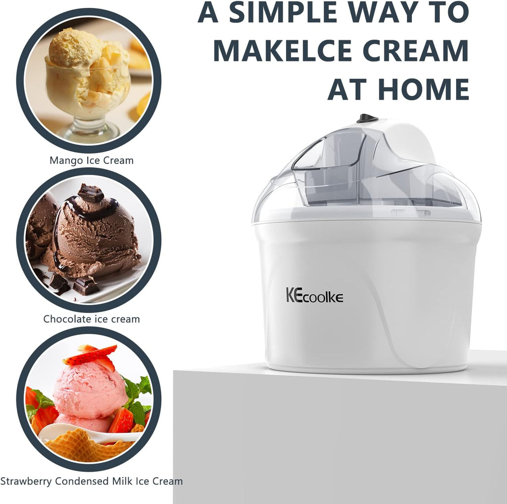 Ice Cream Maker, Electric Soft Serve Machine, 1.5 Quart Frozen Yogurt S786489
