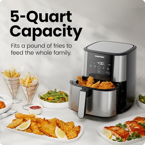 XL 8-Qt Touch Air Fryer, Digital Presets, Nonstick Dishwasher-Safe L9402