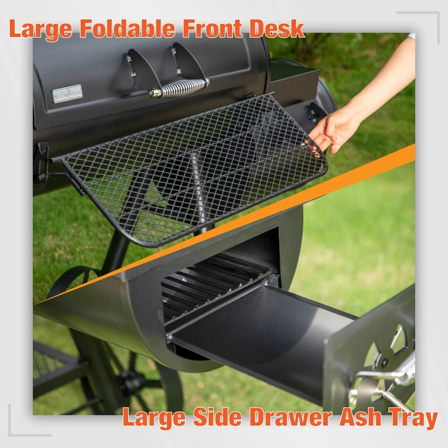Charcoal Grill with Offset Smoker, Extra Large BBQ F29491