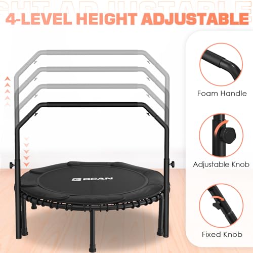 Foldable Mini Trampoline with Adjustable Foam Handle M67736