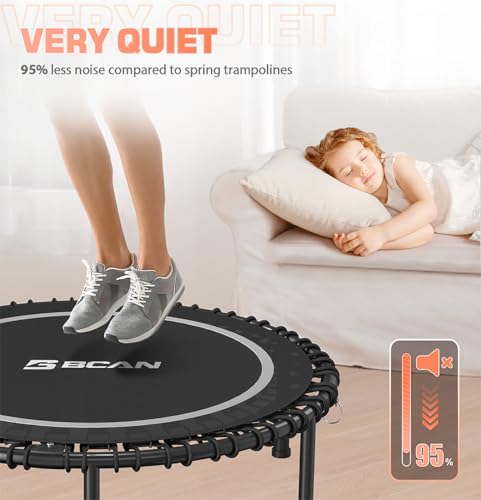 Foldable Mini Trampoline with Adjustable Foam Handle M67736