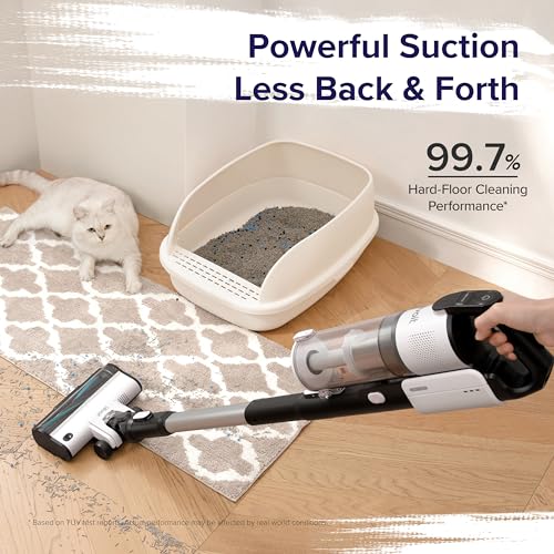 Cordless Stick Vacuum Cleaner with Tangle-Resistant Design, 50-Minute Runtime T113949