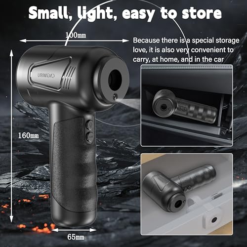 Cordless Air Duster for Cleaning Keyboard PC with 3 Speeds and LED Light P90655