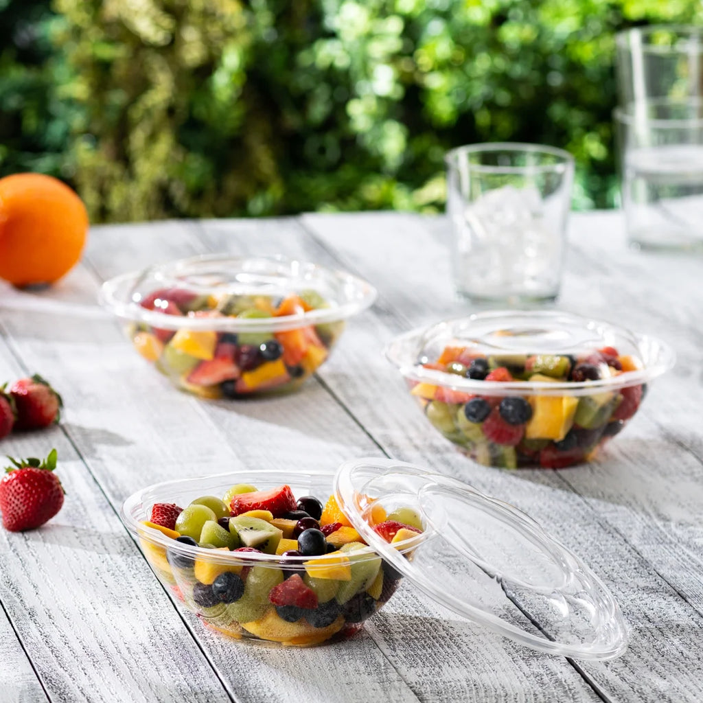 Disposable Salad Bowls with Lids, 50-Pack D4502