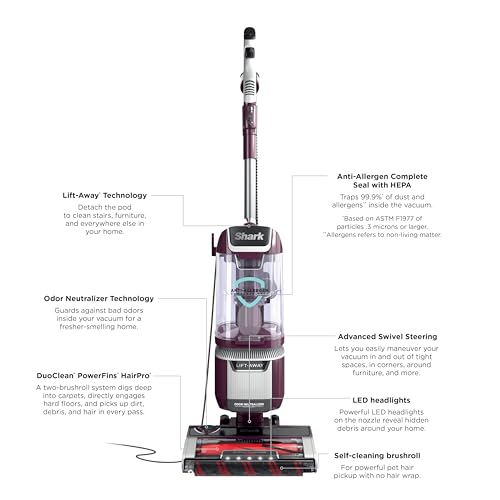 Upright Vacuum Cleaner for Home, Lightweight Bagless, HEPA Filter A60818
