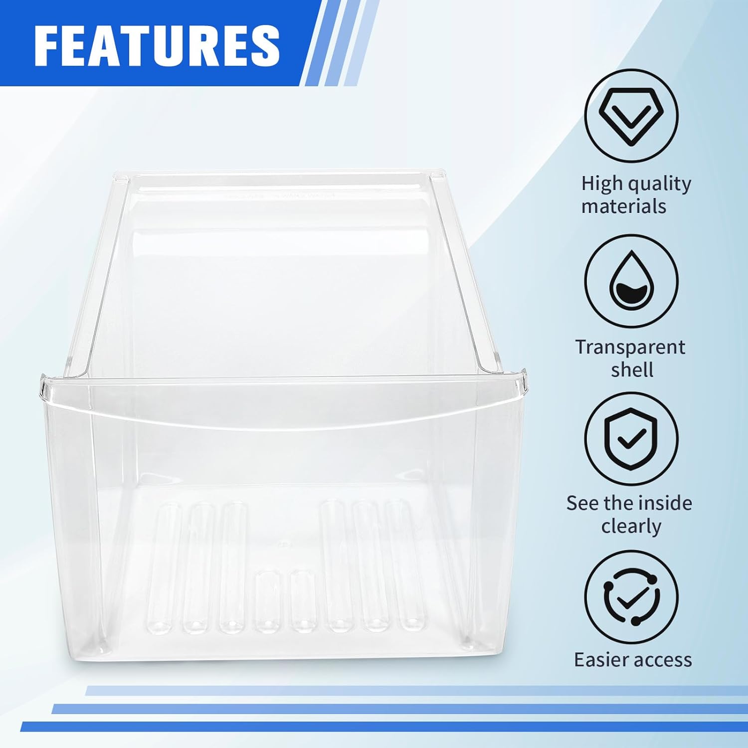 Fridge Crisper Drawer & Bin Replacement for Refrigerator X701