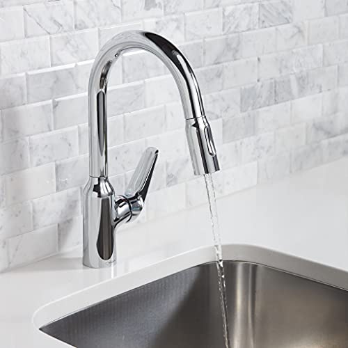 High Arc Kitchen Faucet with Pull Down Sprayer, Brushed Black V733146
