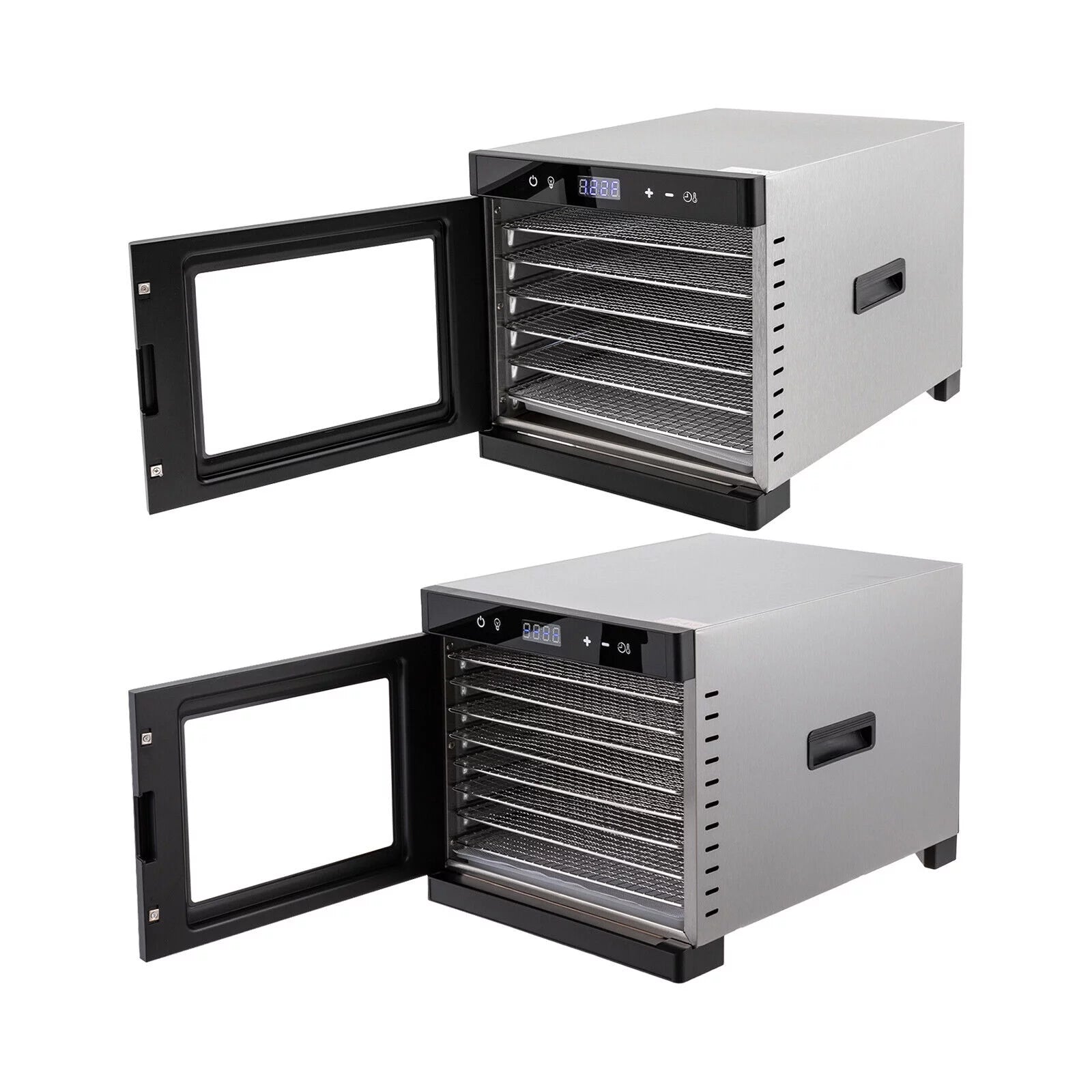 6/8 Tray Food Dehydrator Stainless Steel Meat Fruit Vegetable Dryer T69795