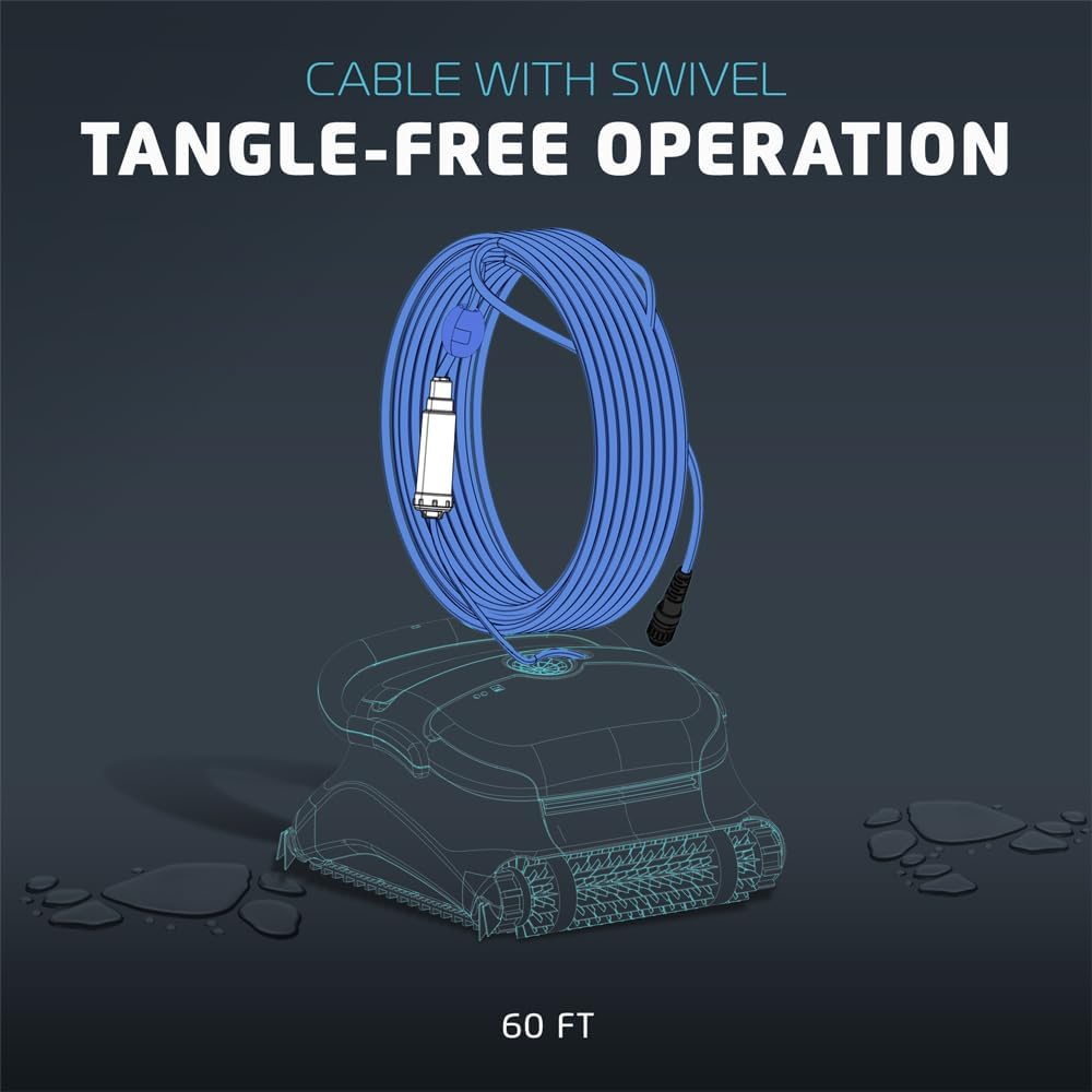 60 FT Blue Cable with Swivel for Tangle-Free Operation S2668