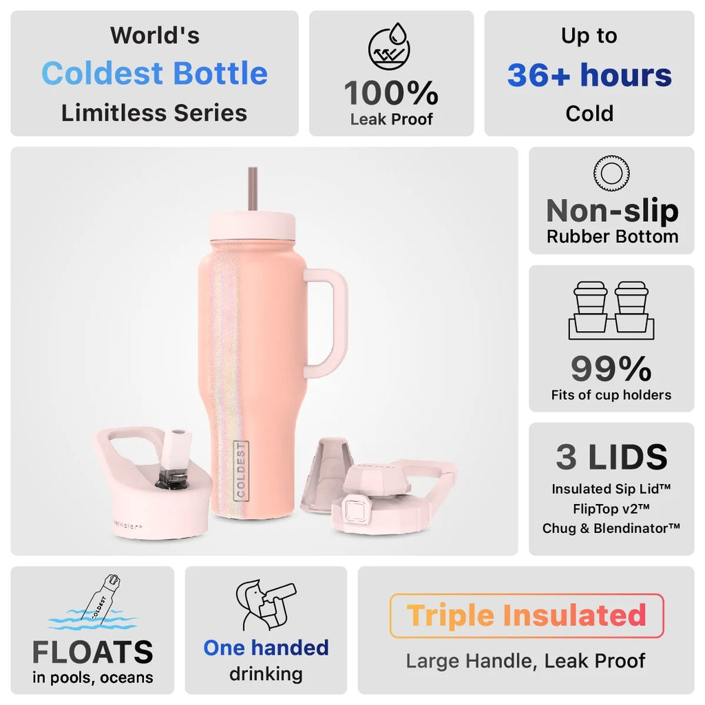 Insulated Stainless Steel Tumbler with Handle and Straw Lid, 36 oz Z440