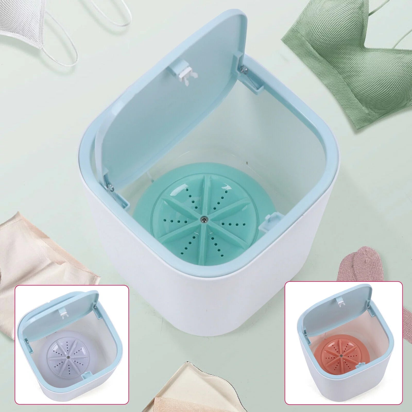 3.8L Portable Washing Machine USB Mini Washer for Camping Traveling RVs Dorms D1470