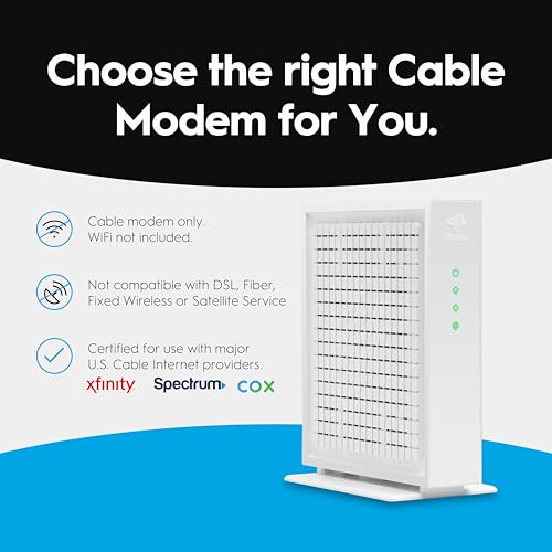 DOCSIS 3.1 Modem, 2.5 Gbps Ethernet, Cable Modem Only A32048