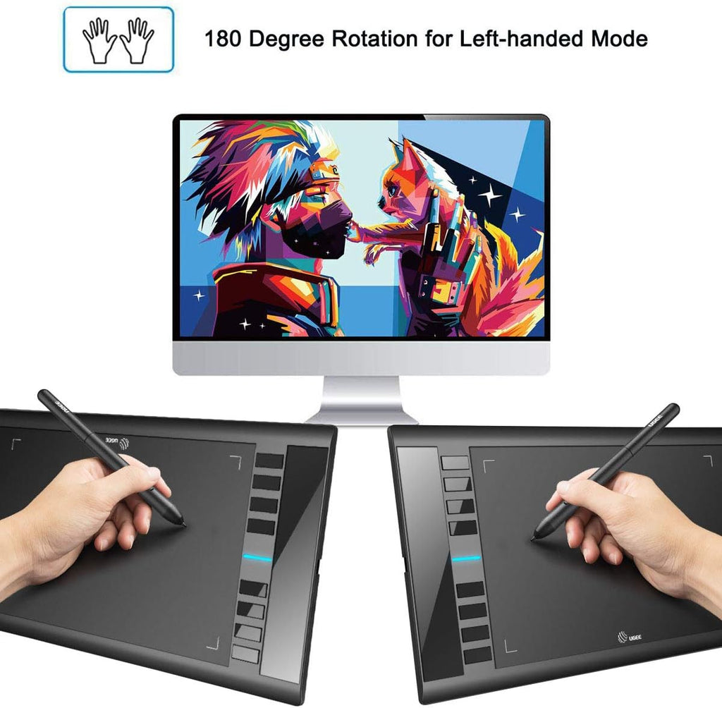 Graphics Drawing Tablet 10 x 6 Inch with 8 Hot Keys and 8192 Pressure Levels M60192