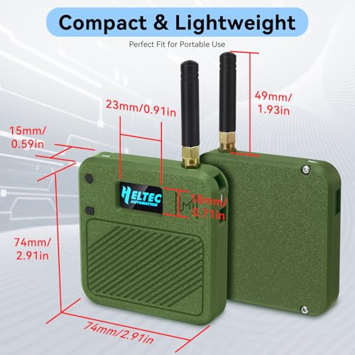 2 Pack ESP32 LoRa V3 Development Board with 915MHz Antennas, 3000mAh Battery, and Case L1170