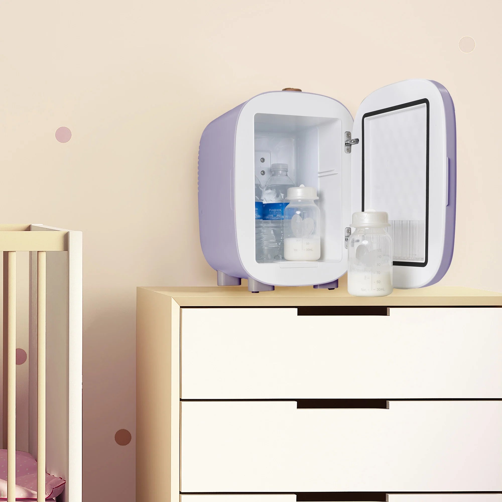 4L Mini Fridge for Beauty and Skincare, Lavender H4521