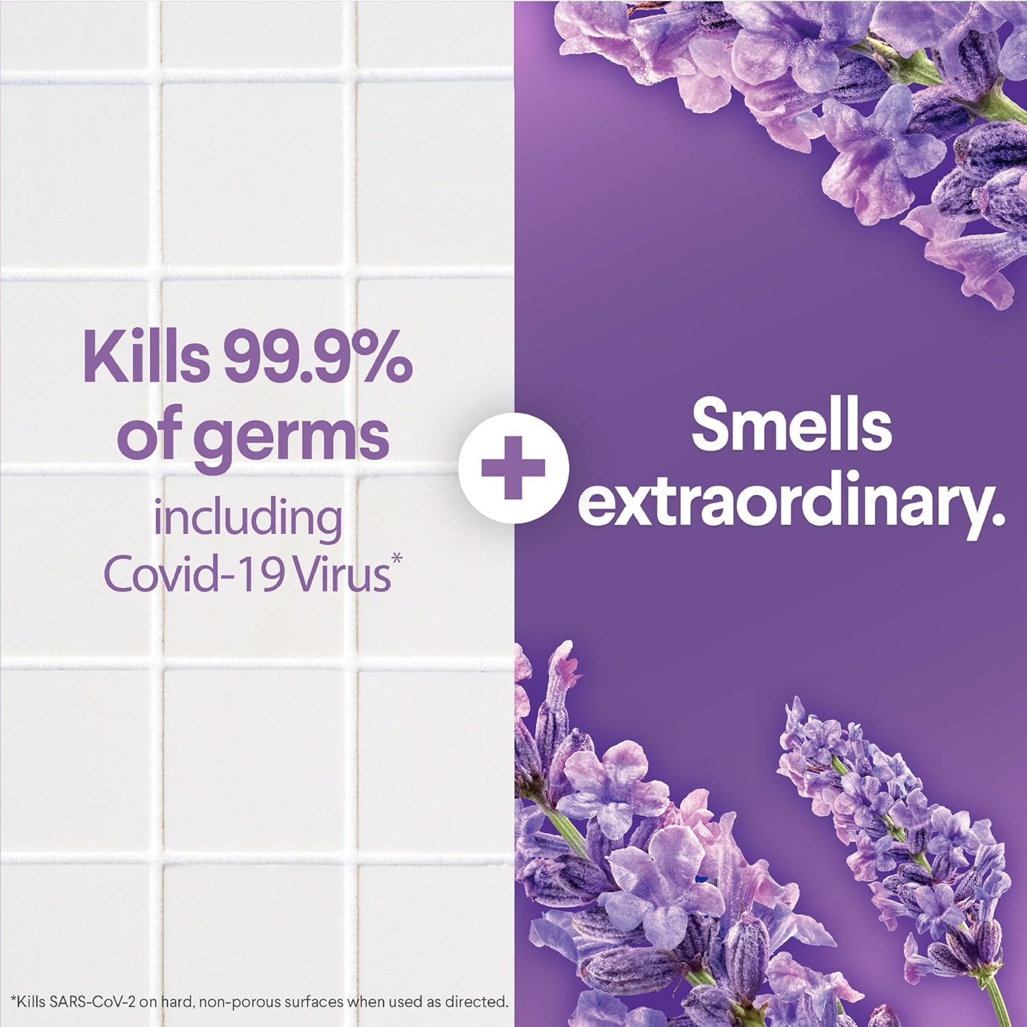 Disinfecting Multi-Surface Cleaner, Lavender and Jasmine, 32 Fl Oz B245