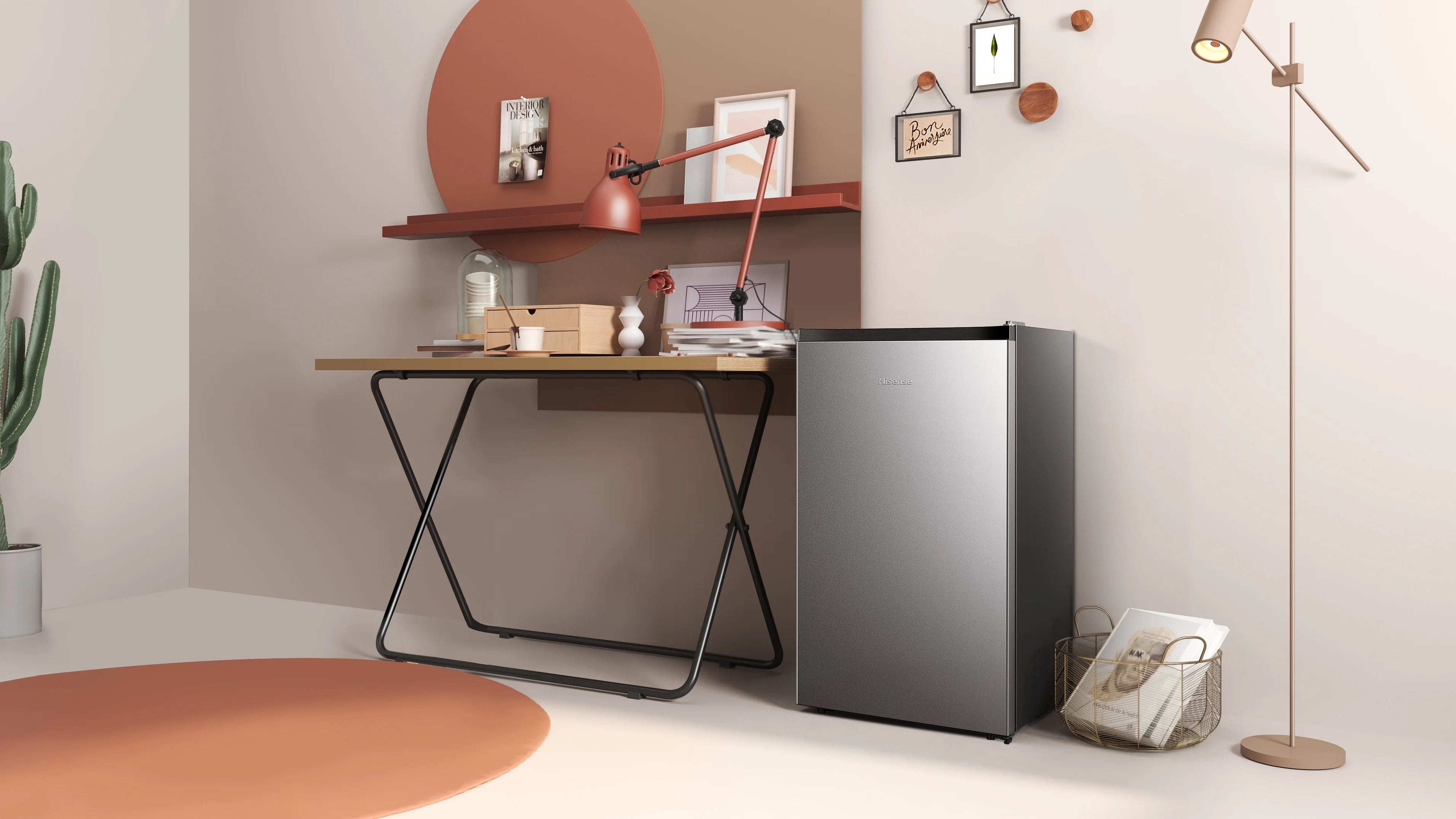 Mini Fridge with Chiller, Silver D7148