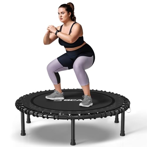 Foldable Mini Trampoline for Adults, 40/48 Inch Indoor Exercise Rebounder N9596