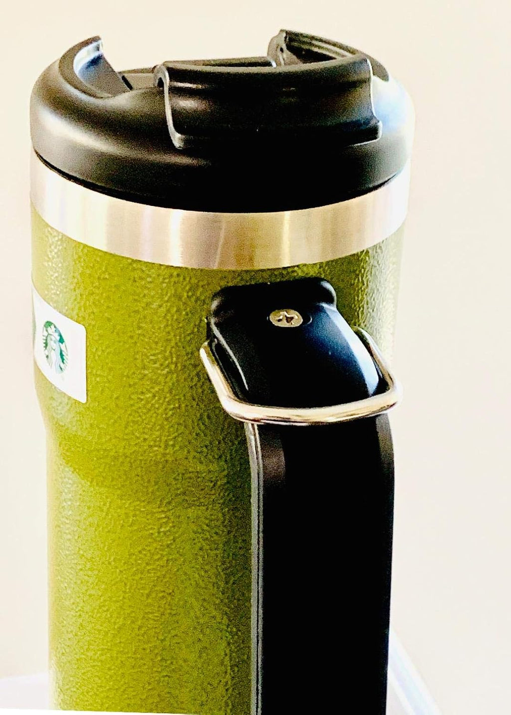 Double Walled Hammered Stainless Steel Tumbler With Handle T123120