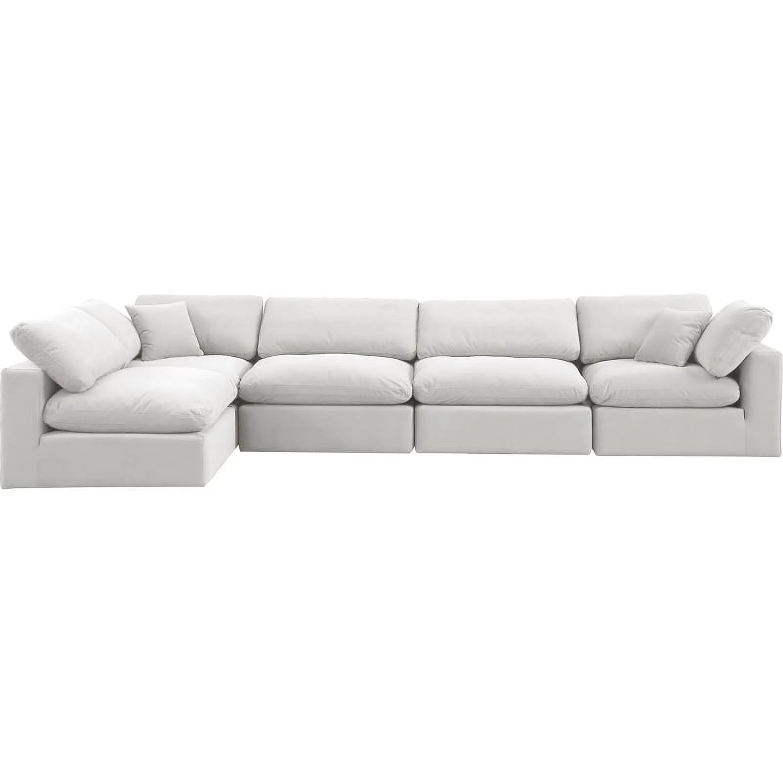 Cream Velvet Modular Sectional A2228