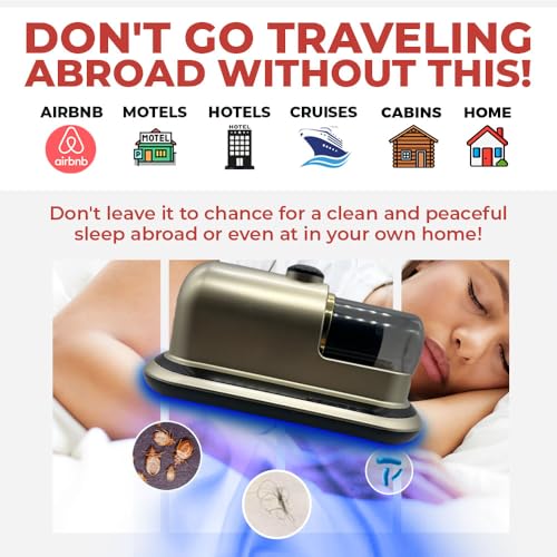 Cordless Mattress Vacuum Cleaner for Deep Cleaning, Red Q46623