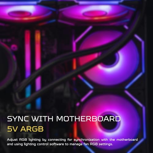 120mm Black Mirror RGB Fans, PWM, 3 Pack K13364
