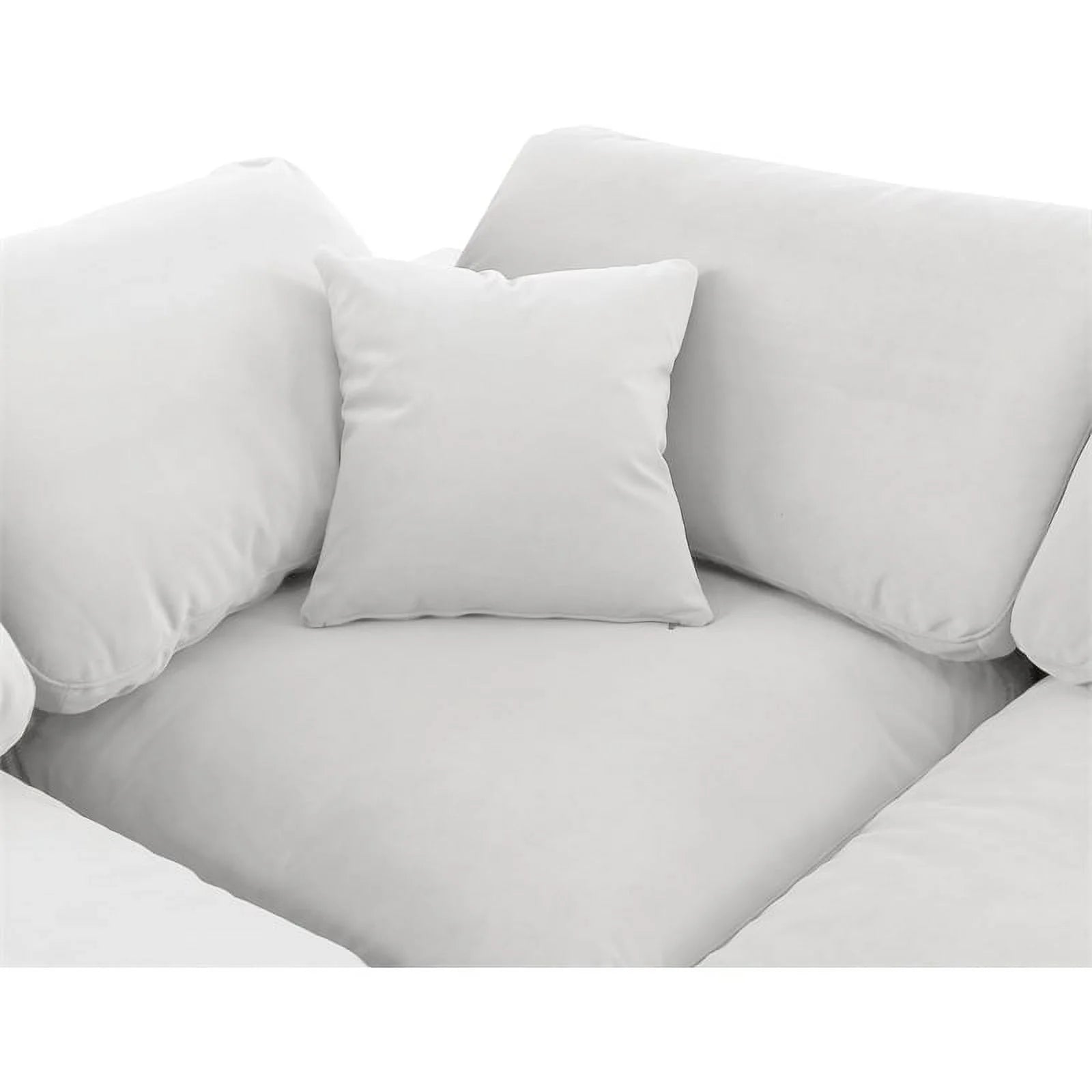 Cream Velvet Modular Sectional A2228
