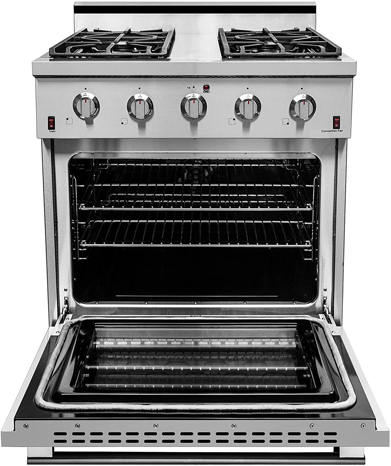 30" Stainless Steel Natural Gas Range with Convection Oven E198418