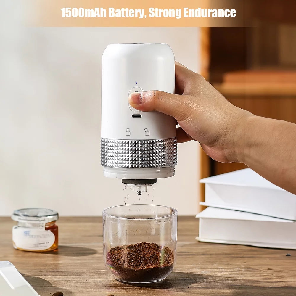 Portable Electric Burr Coffee Grinder, USB Rechargeable, Cordless J2960