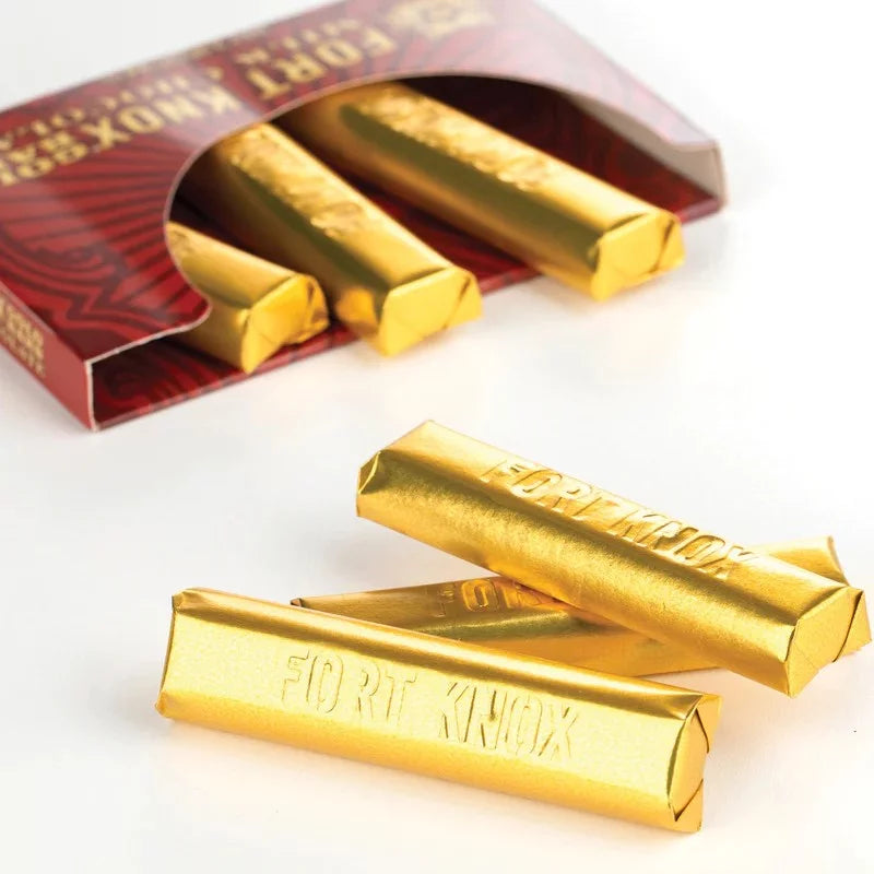 Mini Milk Chocolate Gold Bars, Pack of 12 A191625